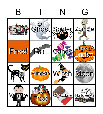 Halloween Bingo Card