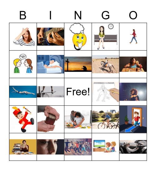Los verbos regulares Bingo Card