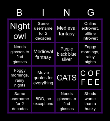 Musyc Bingo Card