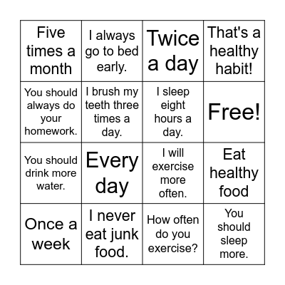 BINGO! Bingo Card