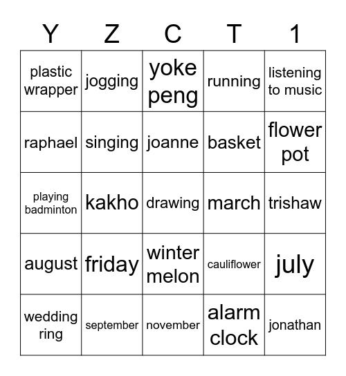 LET'S HAVE FUN GAISSSS!!!!! ☺️ Bingo Card