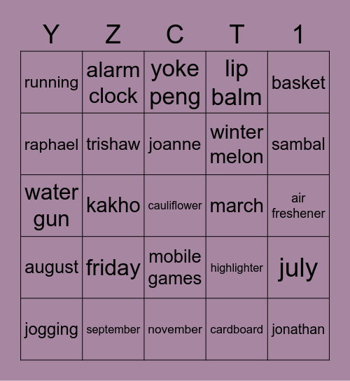 LET'S HAVE FUN GAISSSSS!!!!! Bingo Card