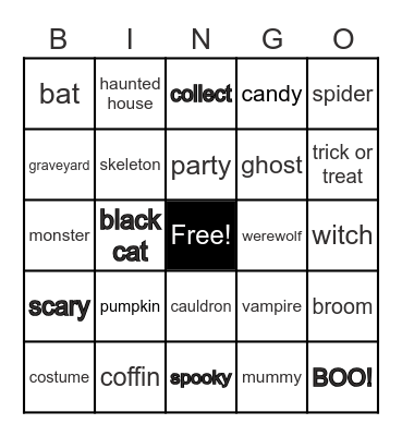 HALLOWEEN BINGO Card