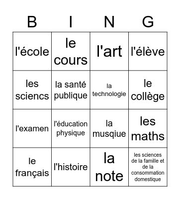 HOGAN Ch.4 élém Bingo Card