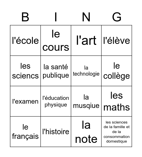 HOGAN Ch.4 élém Bingo Card