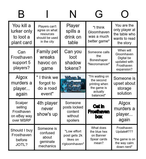 Frosthaven bingo V1 Bingo Card