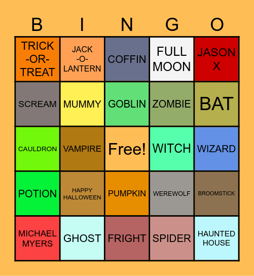 BINGOWEEN! Bingo Card
