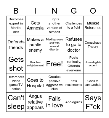 Angus Bingo Card