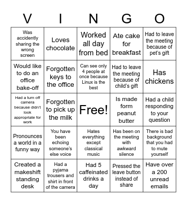 Office bingo 2 Bingo Card