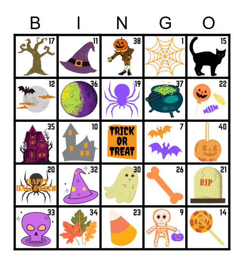 Spooky Bingo Card