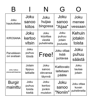 Halloween Bingo Card