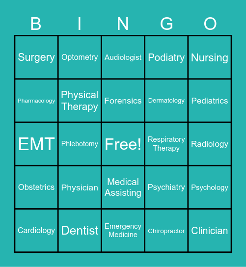 Med Bingo Card