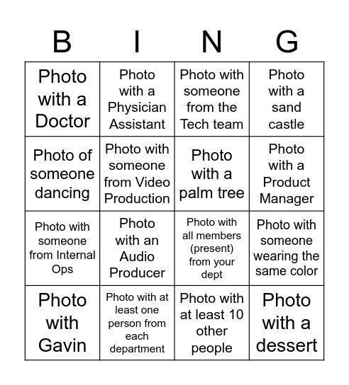 Retreat Bingo ! Bingo Card
