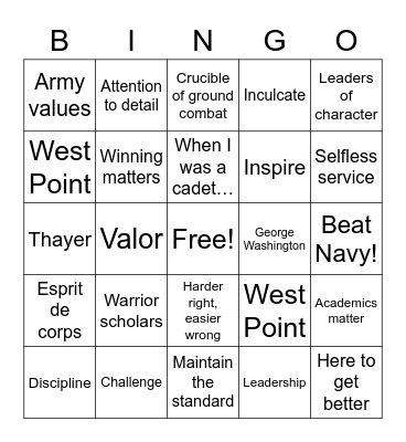 Nininger Dinner Table 54E Bingo Card
