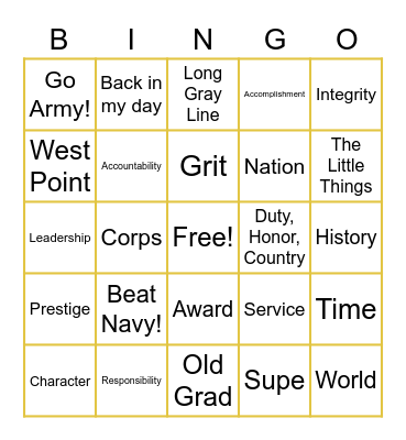Nininger Dinner Bingo! Bingo Card