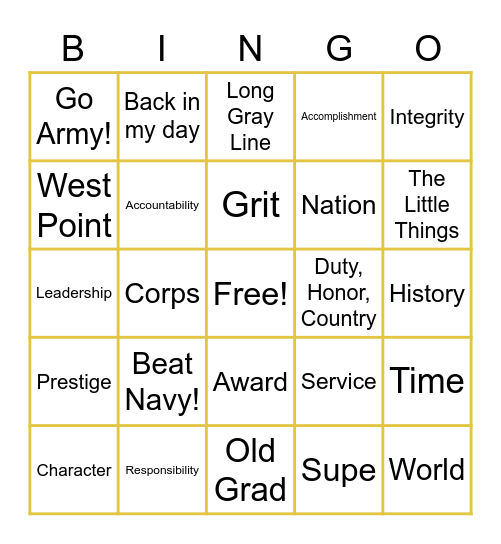 Nininger Dinner Bingo! Bingo Card
