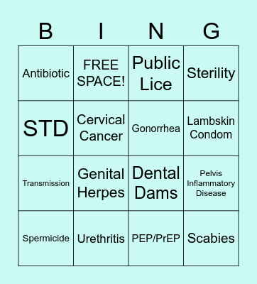 STD Bingo Card