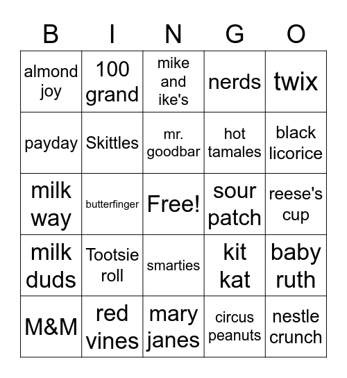 Jenns Bingo Card Bingo Card