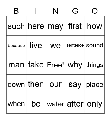 Bingo Set C3 Bingo Card