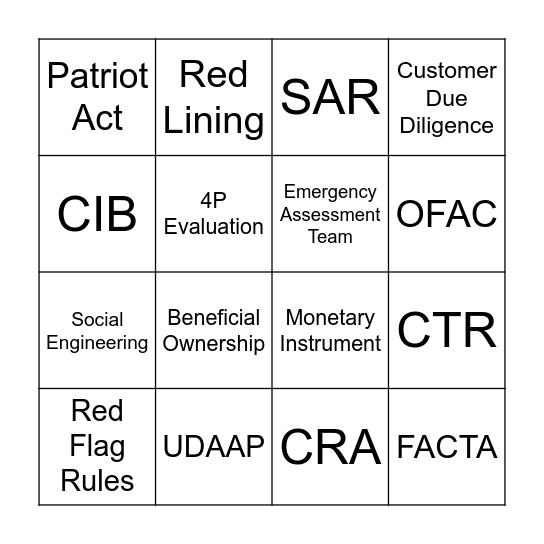 GDOT Bingo Card