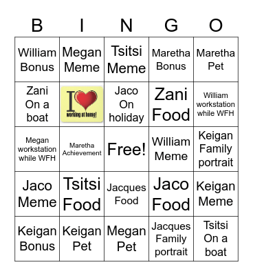 PHOTO BINGO Card