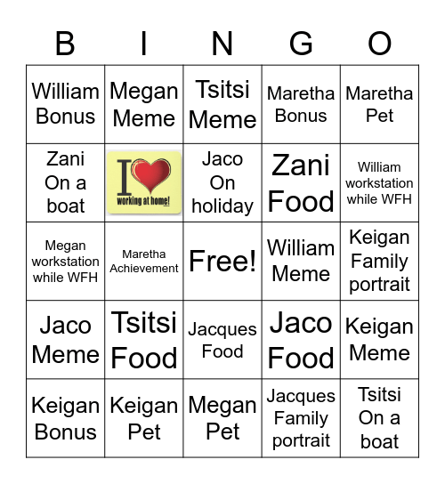 PHOTO BINGO Card