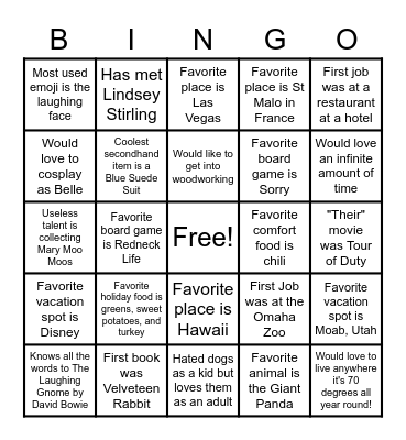 Bingo Card