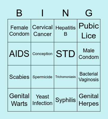 STD BINGO!! Bingo Card