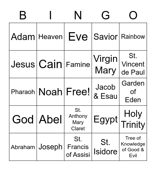 4th Grade Chapters 1-7 Bingo Card