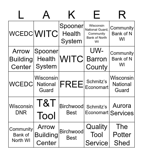 Career Fair Bingo Card