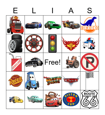Elias's 4th Birthday Bingo Card