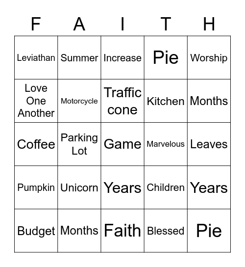 Fall Meeting Bingo Card