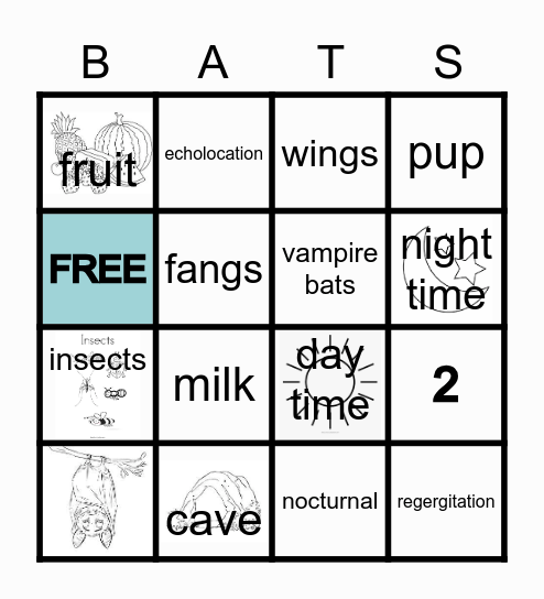Bat Bingo Card