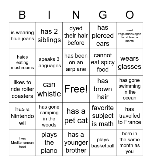 MoT October 2021 Bingo Card