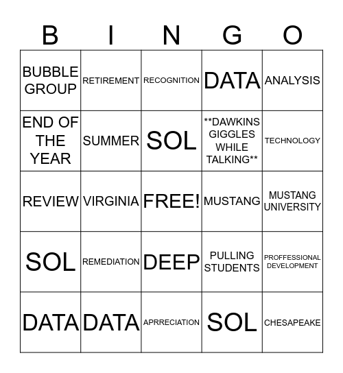 Bingo Card