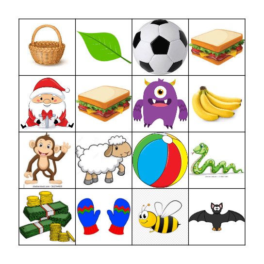 M/B/L/S Sounds Bingo Card