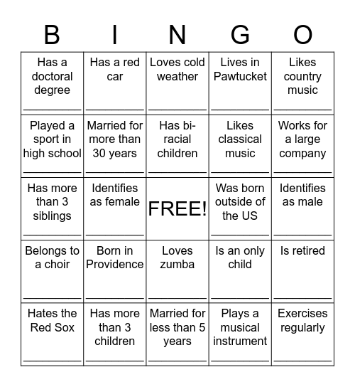 Diversity Dialogue Bingo  Bingo Card