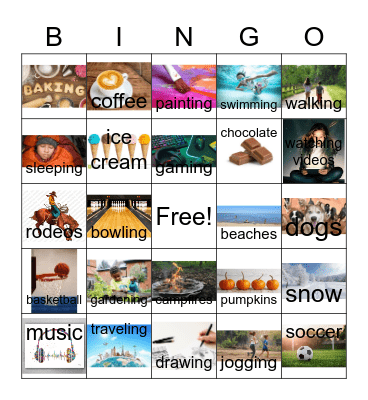 Who likes....... ? Bingo Card