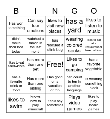 Bingo Card