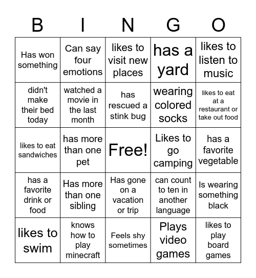 Bingo Card