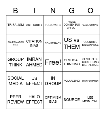 SCIENCE FOR THE WIN Bingo Card