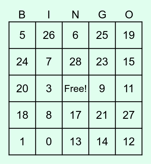 FOOD NIGHT XMAS PARTY BINGO Card