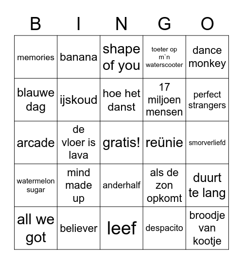 bingo Card