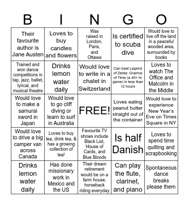 Who is Who - Staff Bingo 4 Bingo Card