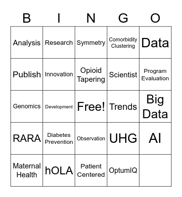 OptumLabs Bingo Card