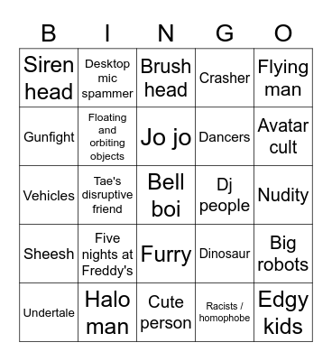 Public World Bingo Card