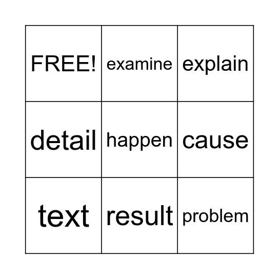 ELD Unit 3 Bingo (2nd Grade) Bingo Card