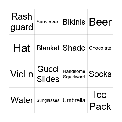 SUN SMART BINGO Card