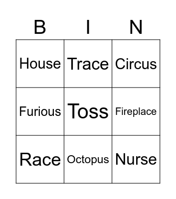 Snake Sound Bingo Card