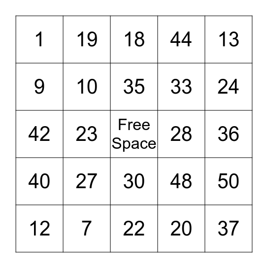 Bingo Card